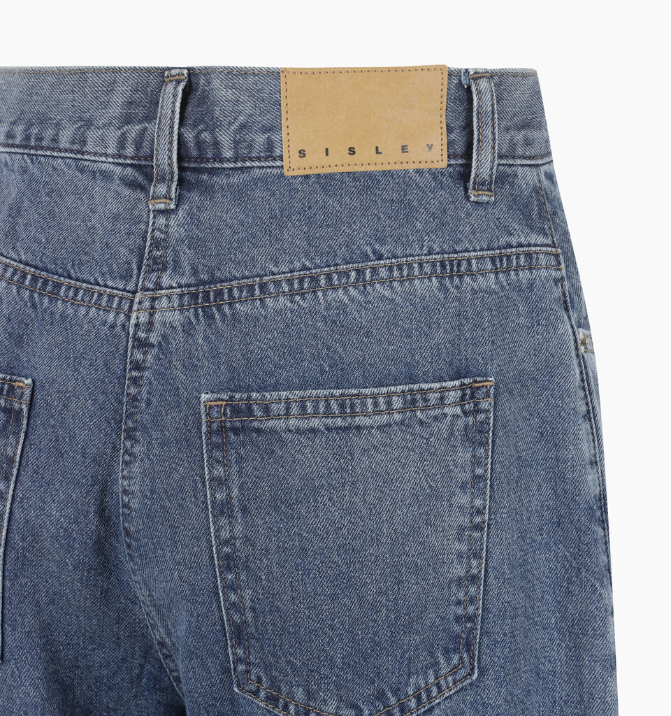 Blue wide leg jeans  - sisley k jeans regular - Blue | Sisley K image number 4